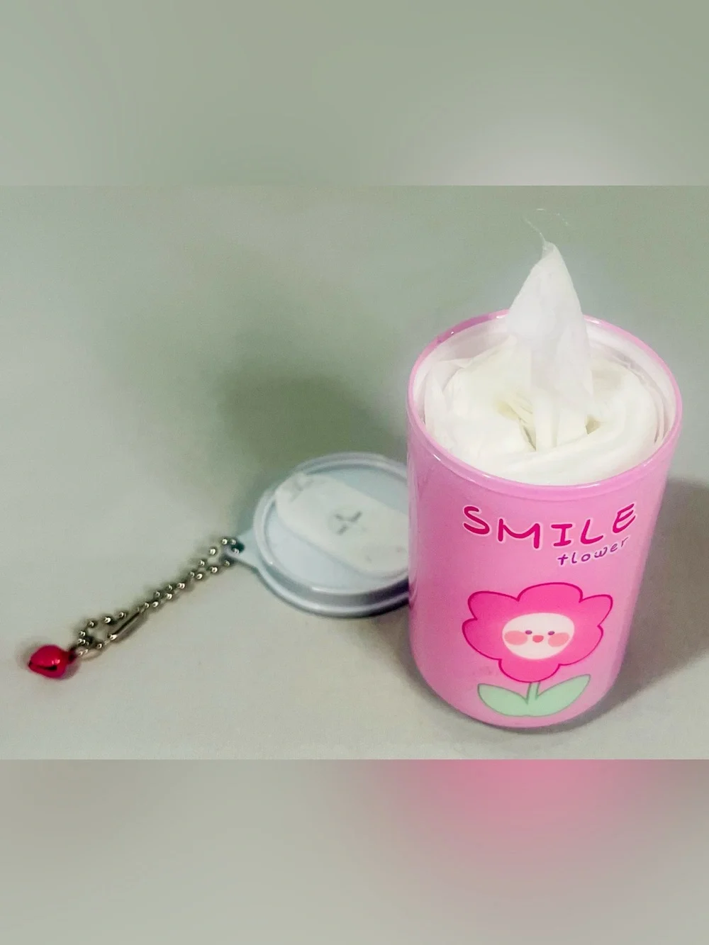 Can-Shaped Keychain of Wipes - Pastel Blue, Blue, Pink & Cream Set - 4 Pack!